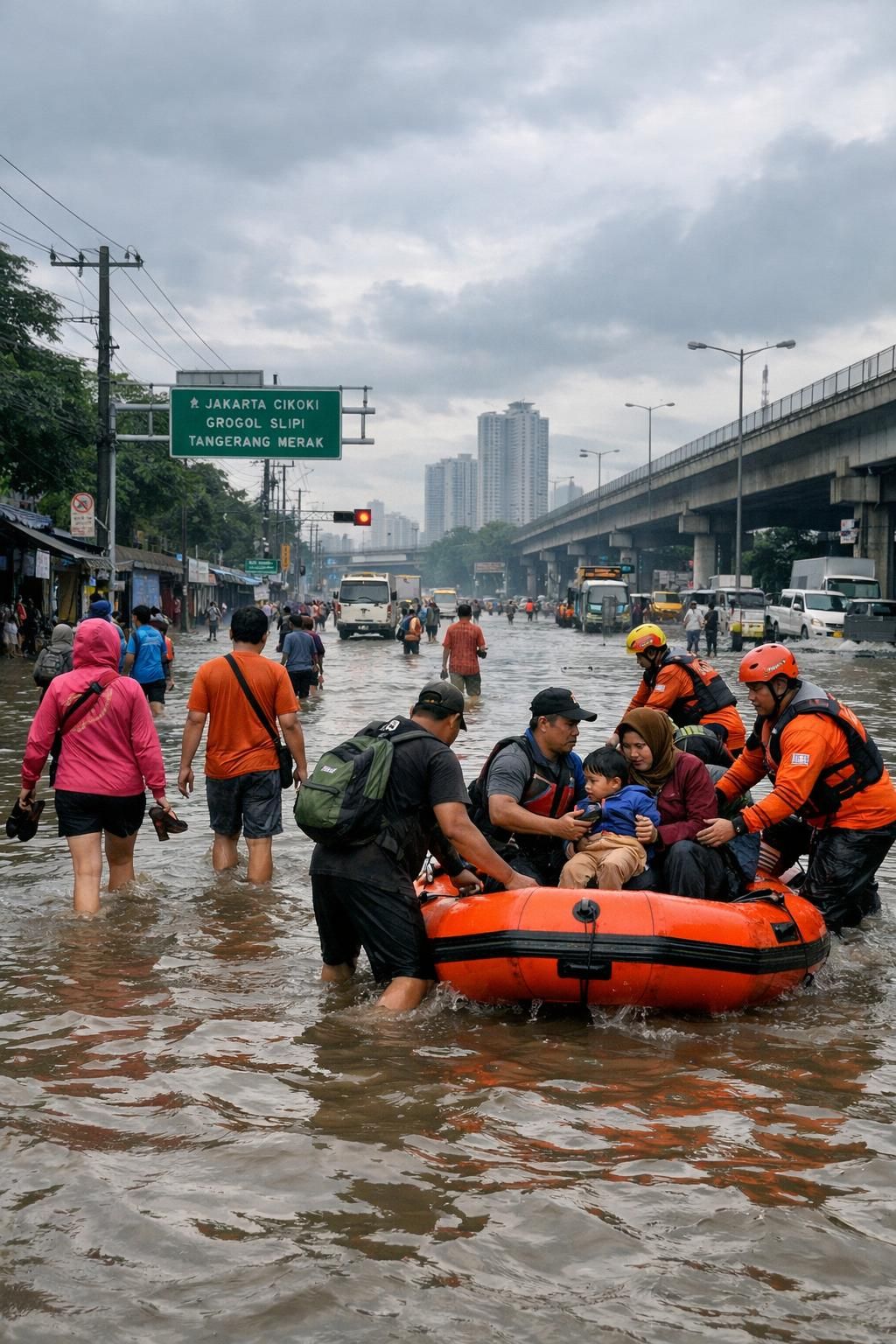 lihat potret dampak banjir yang melanda jakarta dan tangerang setelah hujan deras semalaman. berita terkini dan informasi lengkap di cnbc indonesia.