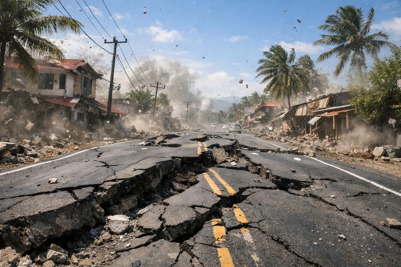 gempa dahsyat berkekuatan m7,6 mengguncang sulawesi utara dan maluku utara, menyebabkan jalanan aspal bergoyang. ikuti laporan lengkap dari bbc mengenai dampak dan perkembangan situasi terkini.