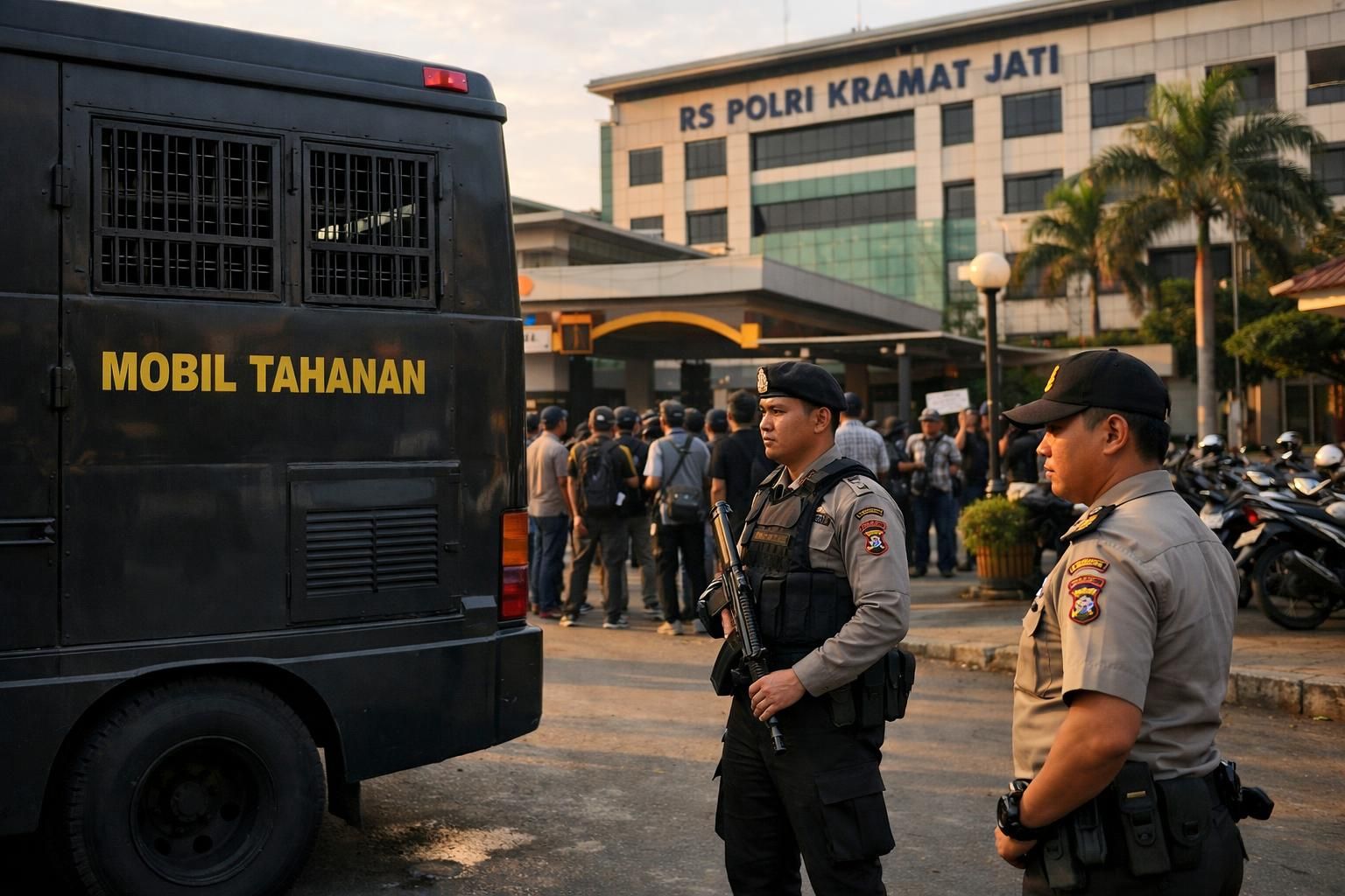 roy suryo dan dr. tifa dibawa ke rs polri untuk menjalani pemeriksaan kesehatan mendalam guna memastikan kondisi fisik mereka.