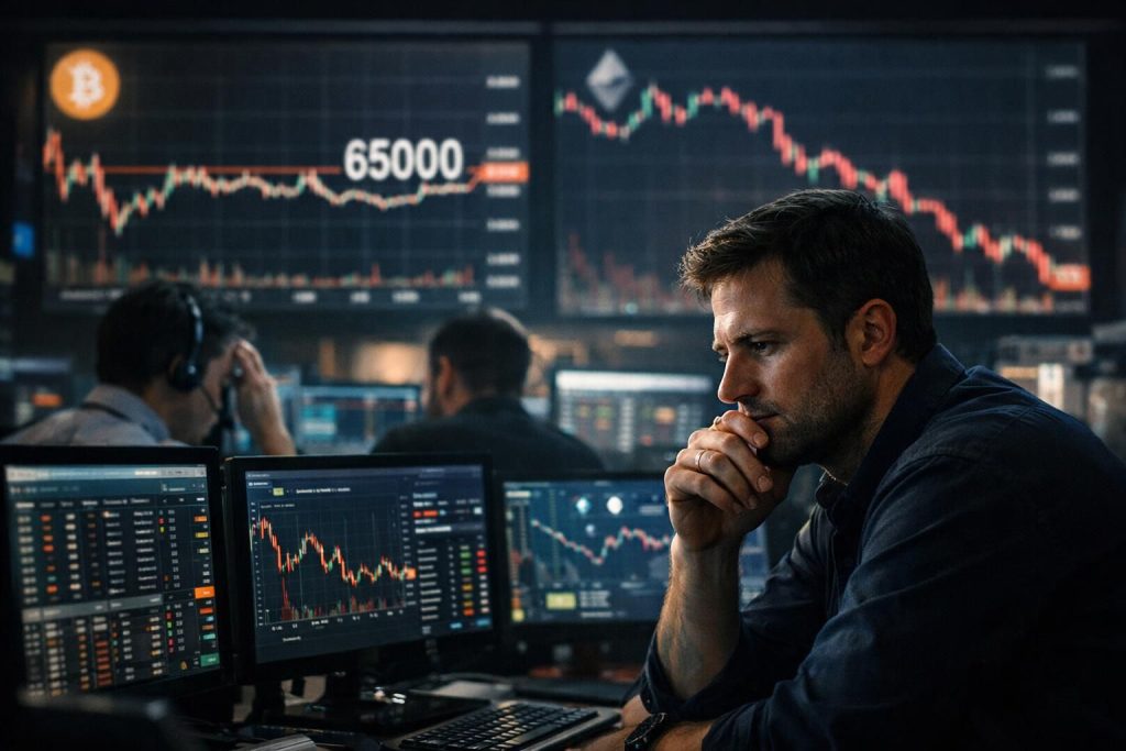 berita terbaru tentang harga btc dan eth: bitcoin tetap stabil di sekitar $65.000 meskipun 'mag 7' mengalami hari terburuk. pantau perkembangan pasar kripto sekarang.