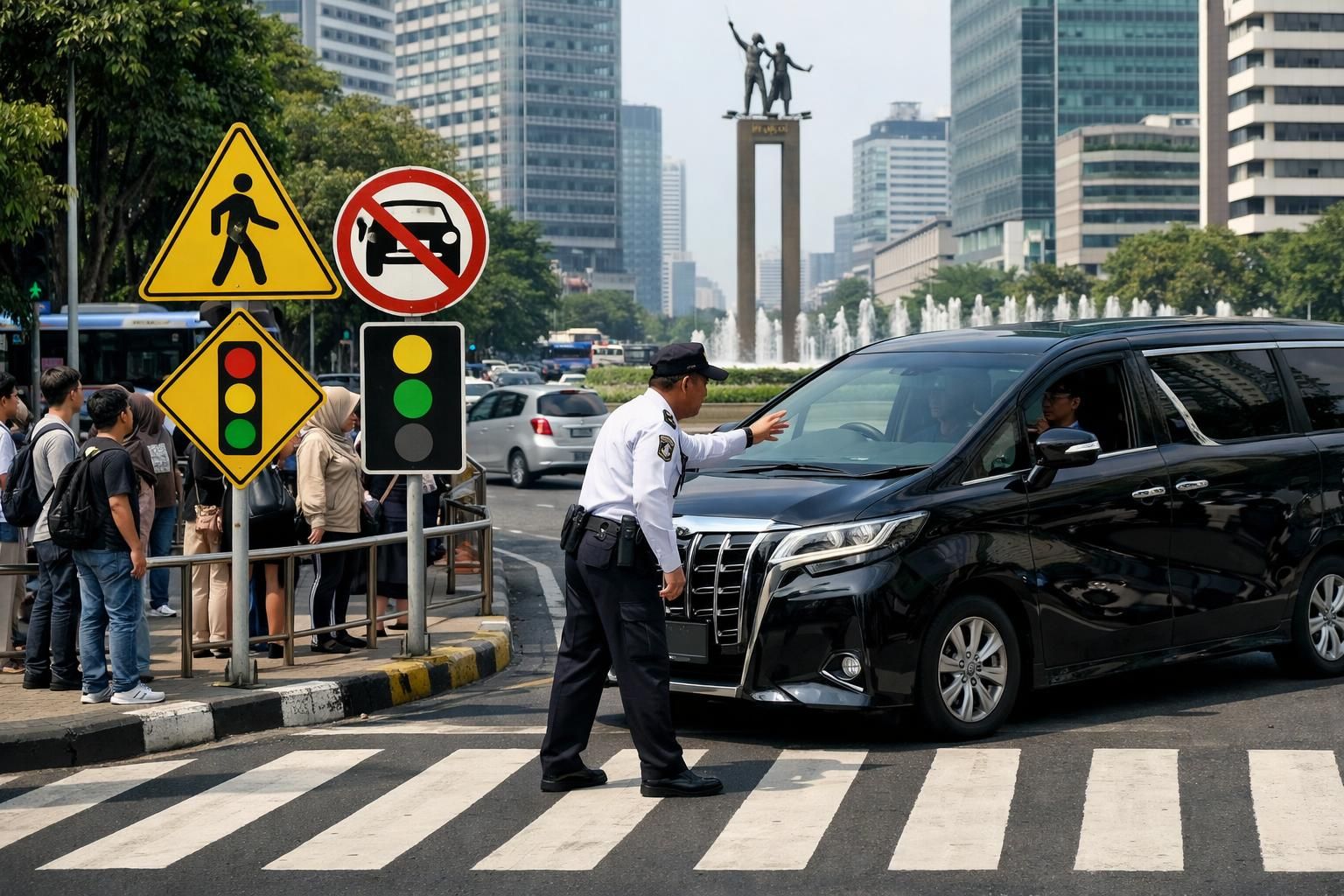 pelajari pelajaran penting dari insiden satpam dan alphard di bundaran hi serta aturan khusus untuk pelican crossing yang wajib diketahui demi keselamatan bersama.
