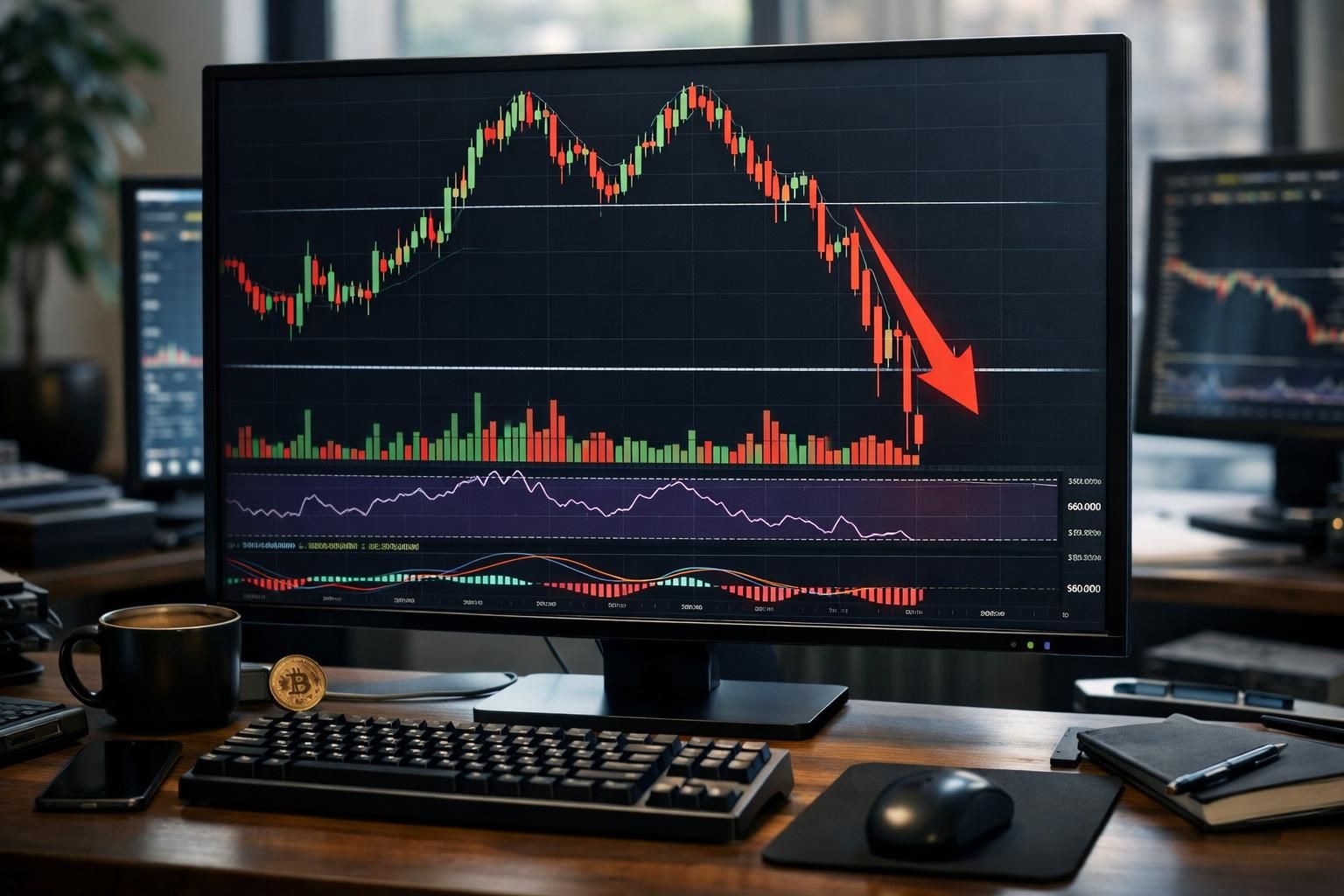 prediksi harga bitcoin menunjukkan risiko penurunan tajam di bawah $60.000 setelah terbentuk pola double top, menandakan potensi koreksi pasar yang signifikan.