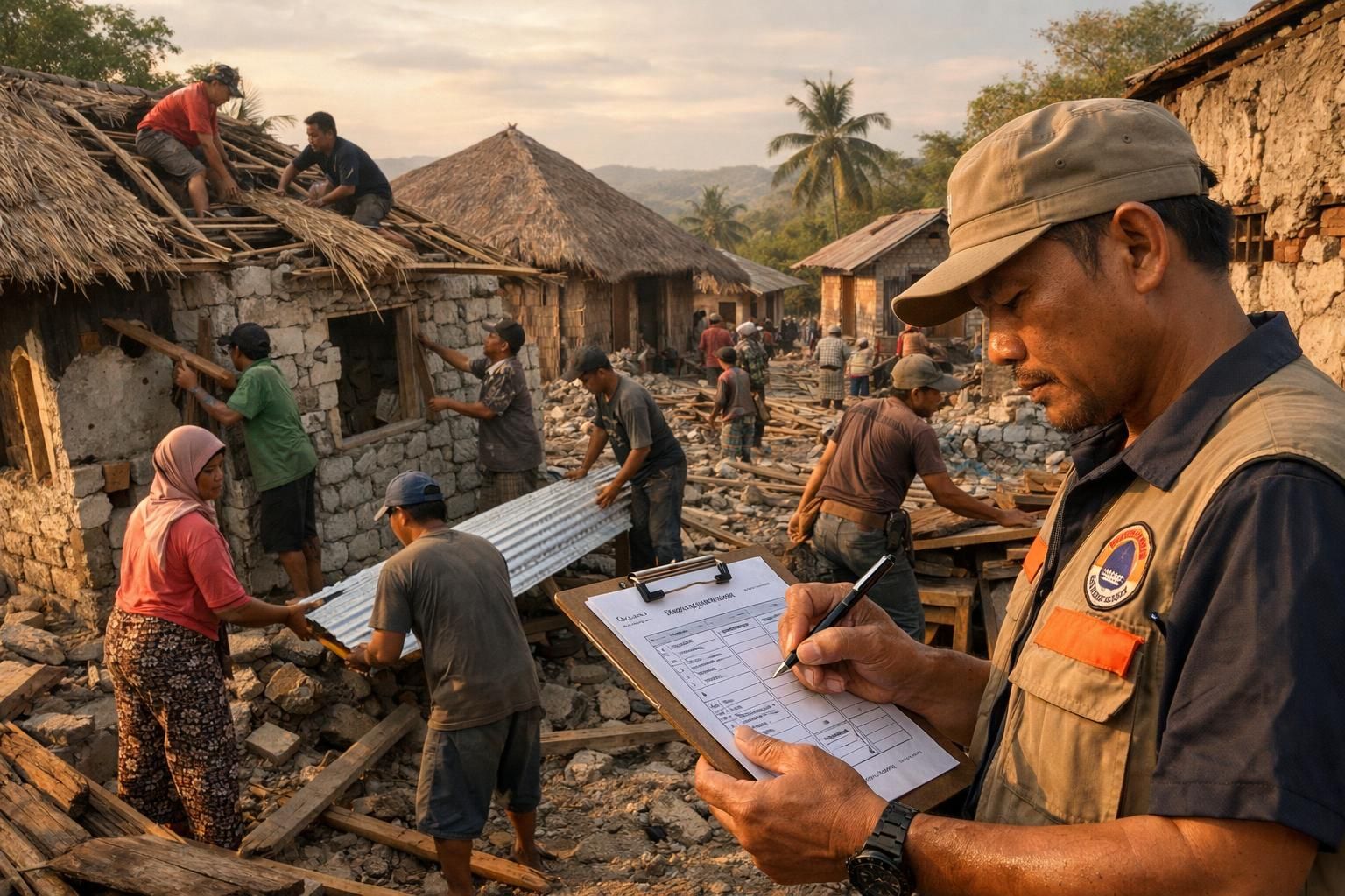 korban gempa di ntt mendapatkan bantuan renovasi rumah senilai rp 15 juta hingga rp 30 juta untuk memperbaiki tempat tinggal mereka yang rusak.