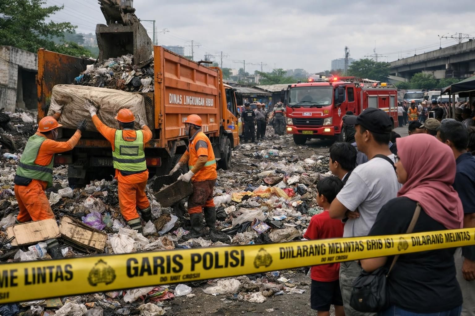 pemprov jakarta timur akan menertibkan tempat pembuangan sampah liar di lokasi tragedi petugas damkar yang meninggal, demi menjaga keamanan dan kebersihan lingkungan.
