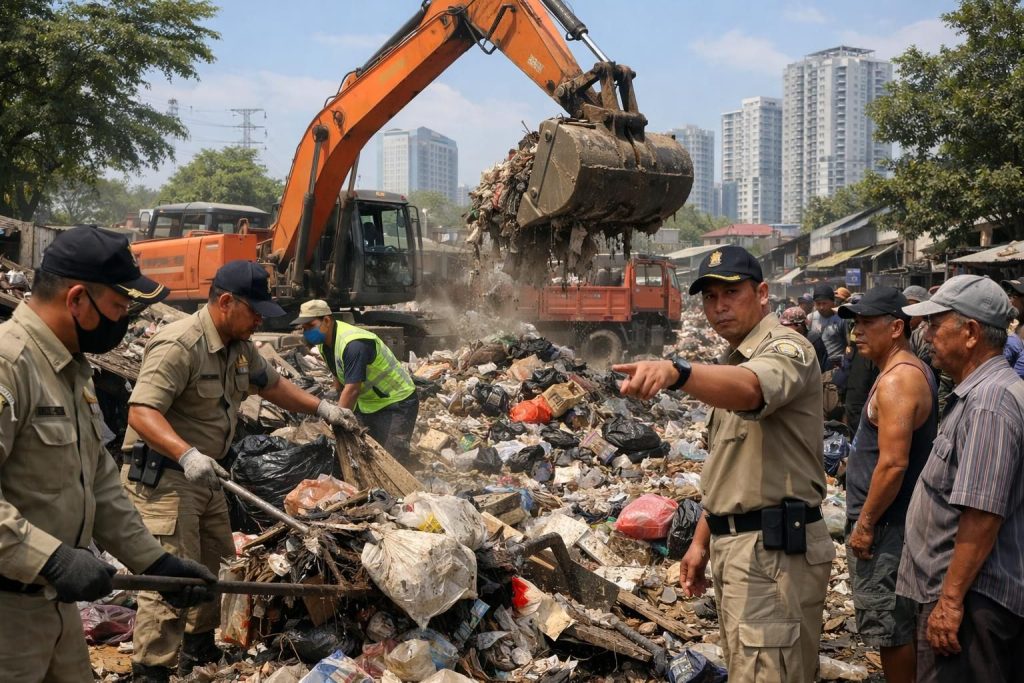 pemerintah provinsi akan menertibkan tempat pembuangan sampah liar di lokasi tragedi kematian petugas pemadam kebakaran di jakarta timur untuk menjaga keamanan dan ketertiban.